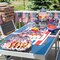 300 Pcs Memorial Day Cupcake Toppers Cocktail Picks 8.6 Inch Red White Blue Firework Picks Wood Food Firework Stick Patriotic Cocktail Decorations for Drinks Cupcake 4th of July Independence Day Party